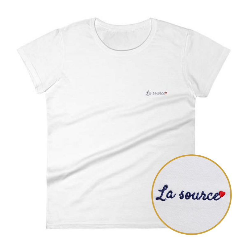 T-Shirt brodé - LA SOURCE - Boobz Shop