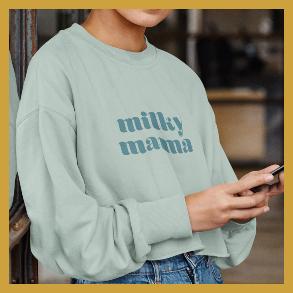 Sweatshirt Crop-Top - MILKY MAMA - Boobz Shop