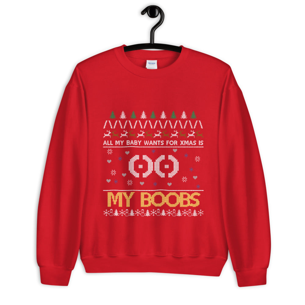 Sweatshirt - ALL MY BABY WANTS FOR XMAS - Boobz Shop
