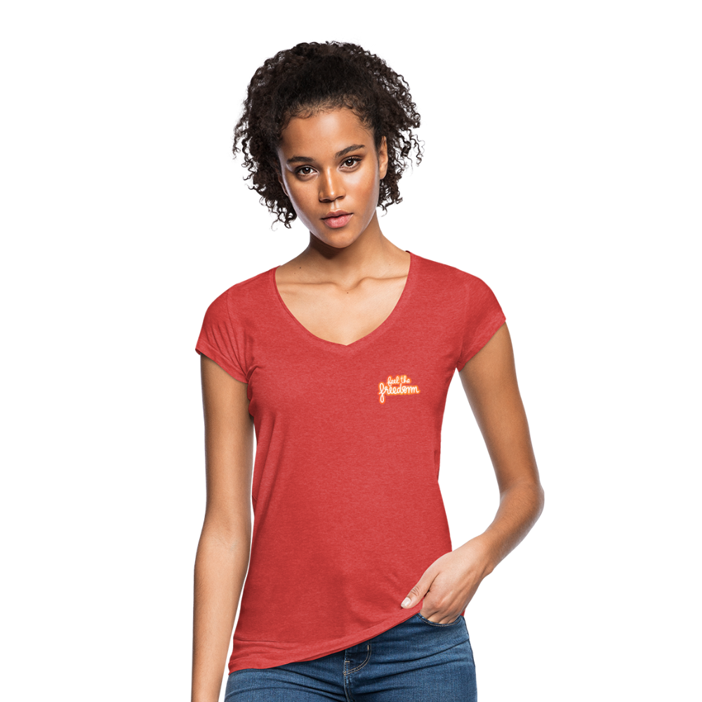 T-shirt - FEEL THE FREEDOM x La Renarde Bouclée - heather red